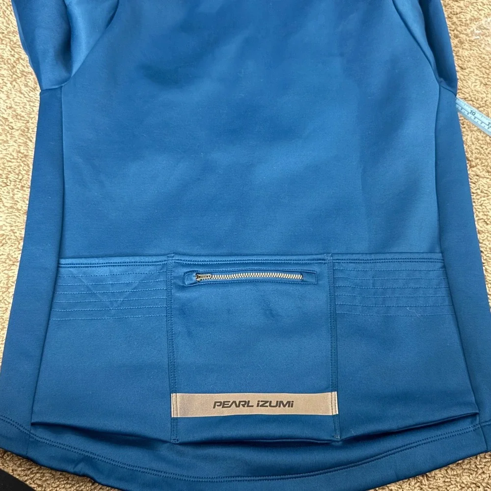 Pearl Izumi‎ Mens Blue Full Zip Cycling Jacket Large Back Pocket Size M EE25